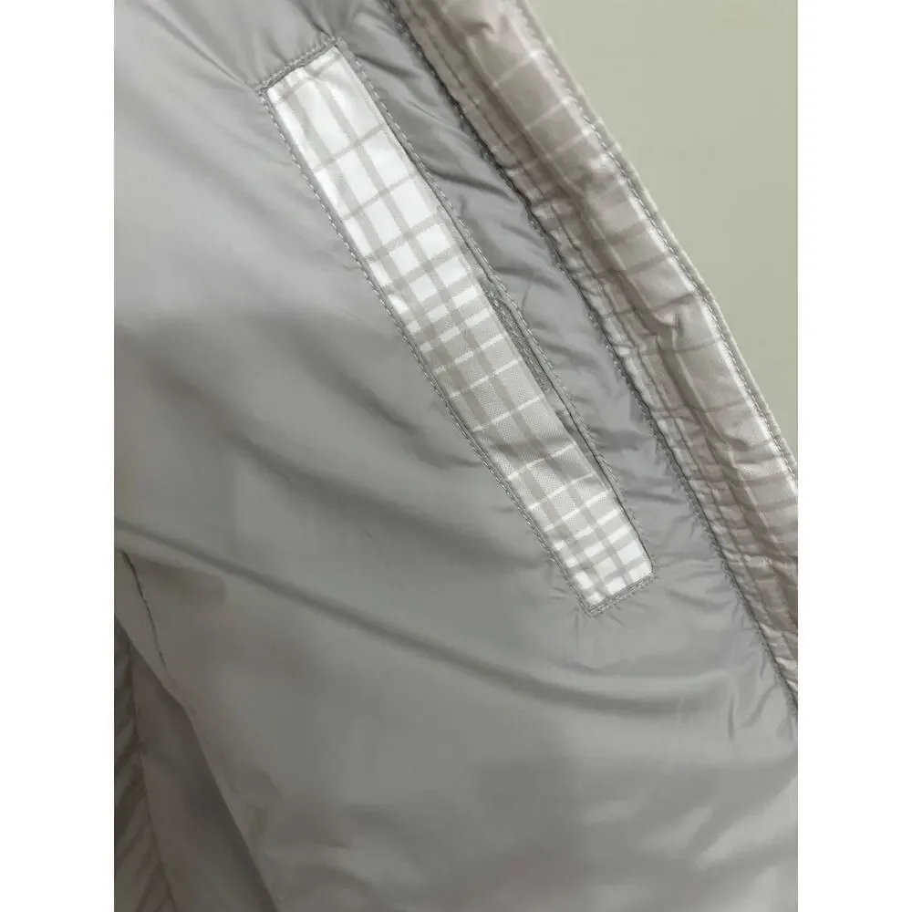 Eddie Bauer Down Quilted Puffer Coat Gray/White XLP Outdoor Winter